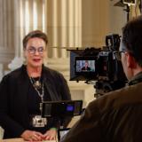 Congresswoman Hageman being interviewed by a television reporter