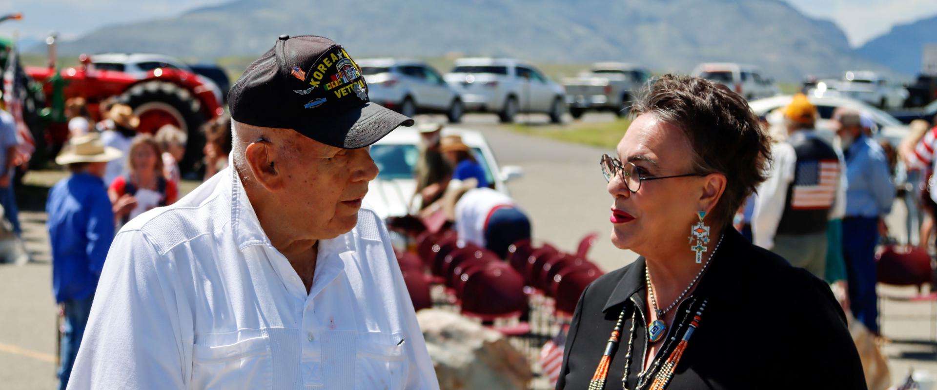 Congresswoman Hageman meets a vet